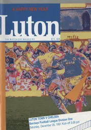 Programme: Luton Town FC vs Chelsea (28th Dec 1991)