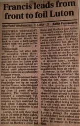 Match Report: Sheffield Wednesday vs Luton Town FC (1st Feb 1992)