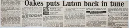 Match Report: Luton Town FC vs Norwich City (8th Feb 1992)