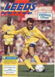 Programme: Leeds United vs Luton Town FC (29th Feb 1992)