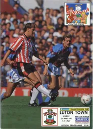 Programme: Southampton vs Luton Town FC (21st Mar 1992)