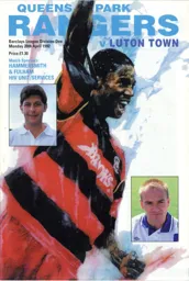 Programme: Queens Park Rangers vs Luton Town FC (20th Apr 1992)