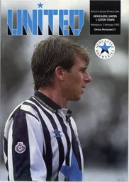 Programme: Newcastle United vs Luton Town FC (2nd Sep 1992)