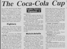 Match Report: Luton Town FC vs Plymouth Argyle (23rd Sep 1992)