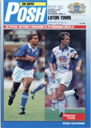 Programme: Peterborough United vs Luton Town FC (24th Oct 1992)