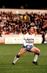 Ceri Hughes waits for the ball