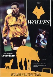 Programme: Wolverhampton Wanderers vs Luton Town FC (12th Dec 1992)