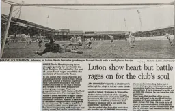 Match Report: Luton Town FC vs Leicester City (6th Feb 1993)