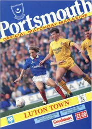 Programme: Portsmouth vs Luton Town FC (6th Mar 1993)