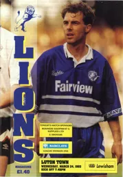 Programme: Millwall vs Luton Town FC (24th Mar 1993)