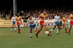 Phil Gray worries the Hornets defence