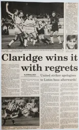 Match Report: Cambridge United vs Luton Town FC (17th Aug 1993)