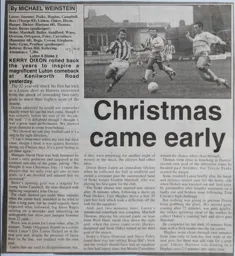 Match Report: Luton Town FC vs Stoke City (27th Nov 1993)