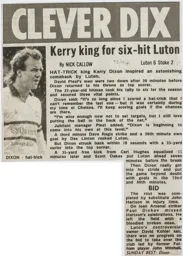 Match Report: Luton Town FC vs Stoke City (27th Nov 1993)