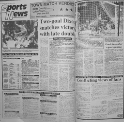 Match Report: Notts County vs Luton Town FC (15th Jan 1994)
