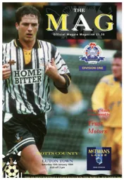 Programme: Notts County vs Luton Town FC (15th Jan 1994)
