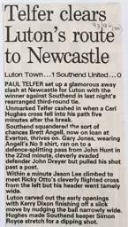 Match Report: Luton Town FC vs Southend United (18th Jan 1994)