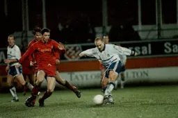 David Preece attempts a shot at goal