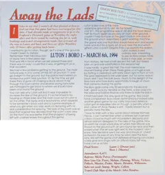 Match Report: Luton Town FC vs Middlesbrough (8th Mar 1994)