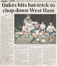 Match Report: Luton Town FC vs West Ham United (23rd Mar 1994)