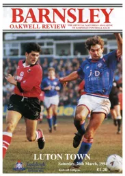 Programme: Barnsley vs Luton Town FC (26th Mar 1994)