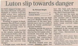 Match Report: Bristol City vs Luton Town FC (19th Apr 1994)