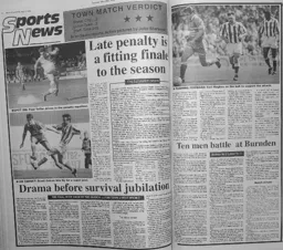 Match Report: Luton Town FC vs West Bromwich Albion (3rd May 1994)