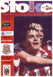 Programme: Stoke City vs Luton Town FC (8th May 1994)