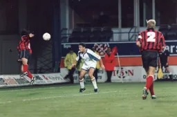 Paul Telfer sees an effort blocked