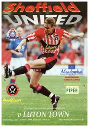 Programme: Sheffield United vs Luton Town FC (22nd Oct 1994)