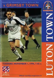 Programme: Luton Town FC vs Grimsby Town (1st Nov 1994)
