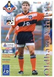 Programme: Oldham Athletic vs Luton Town FC (12th Nov 1994)
