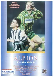Programme: West Bromwich Albion vs Luton Town FC (18th Dec 1994)