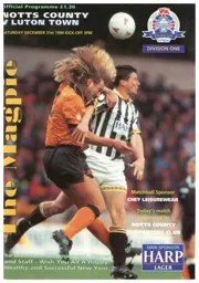 Programme: Notts County vs Luton Town FC (31st Dec 1994)