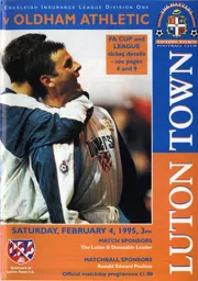 Programme: Luton Town FC vs Oldham Athletic (4th Feb 1995)