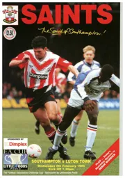 Programme: Southampton vs Luton Town FC (8th Feb 1995)