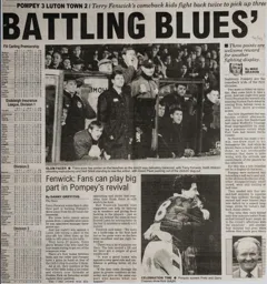 Match Report: Portsmouth vs Luton Town FC (21st Feb 1995)