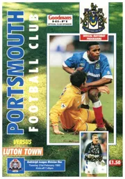 Programme: Portsmouth vs Luton Town FC (21st Feb 1995)