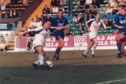 Scott Oakes shows a neat body swerve