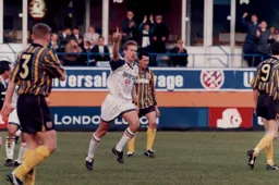 Julian James after opening the scoring