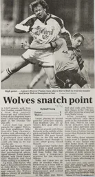 Match Report: Luton Town FC vs Wolverhampton Wanderers (4th Apr 1995)
