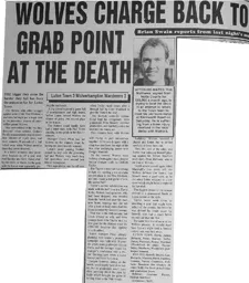 Match Report: Luton Town FC vs Wolverhampton Wanderers (4th Apr 1995)