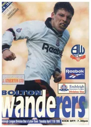 Programme: Bolton Wanderers vs Luton Town FC (11th Apr 1995)