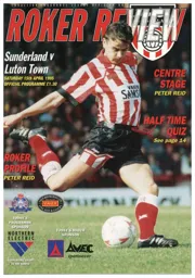 Programme: Sunderland vs Luton Town FC (15th Apr 1995)