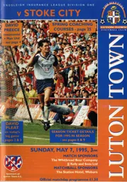 Programme: Luton Town FC vs Stoke City (7th May 1995)