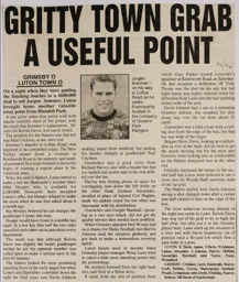 Match Report: Grimsby Town vs Luton Town FC (29th Aug 1995)