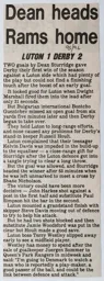 Match Report: Luton Town FC vs Derby County (2nd Sep 1995)