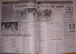 Match Report: Reading vs Luton Town FC (9th Sep 1995)