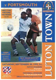 Programme: Luton Town FC vs Portsmouth (30th Sep 1995)