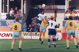 Spring-heeled Dwight Marshall gets his head to a corner
